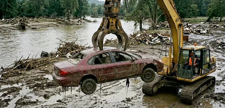 Flood-Damaged Junk Car Disposal in Chicago