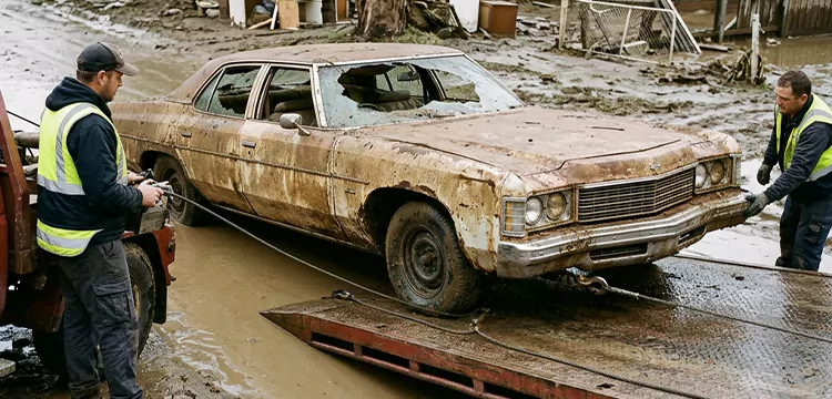 Flood-Damaged Old Car Removal in Chicago